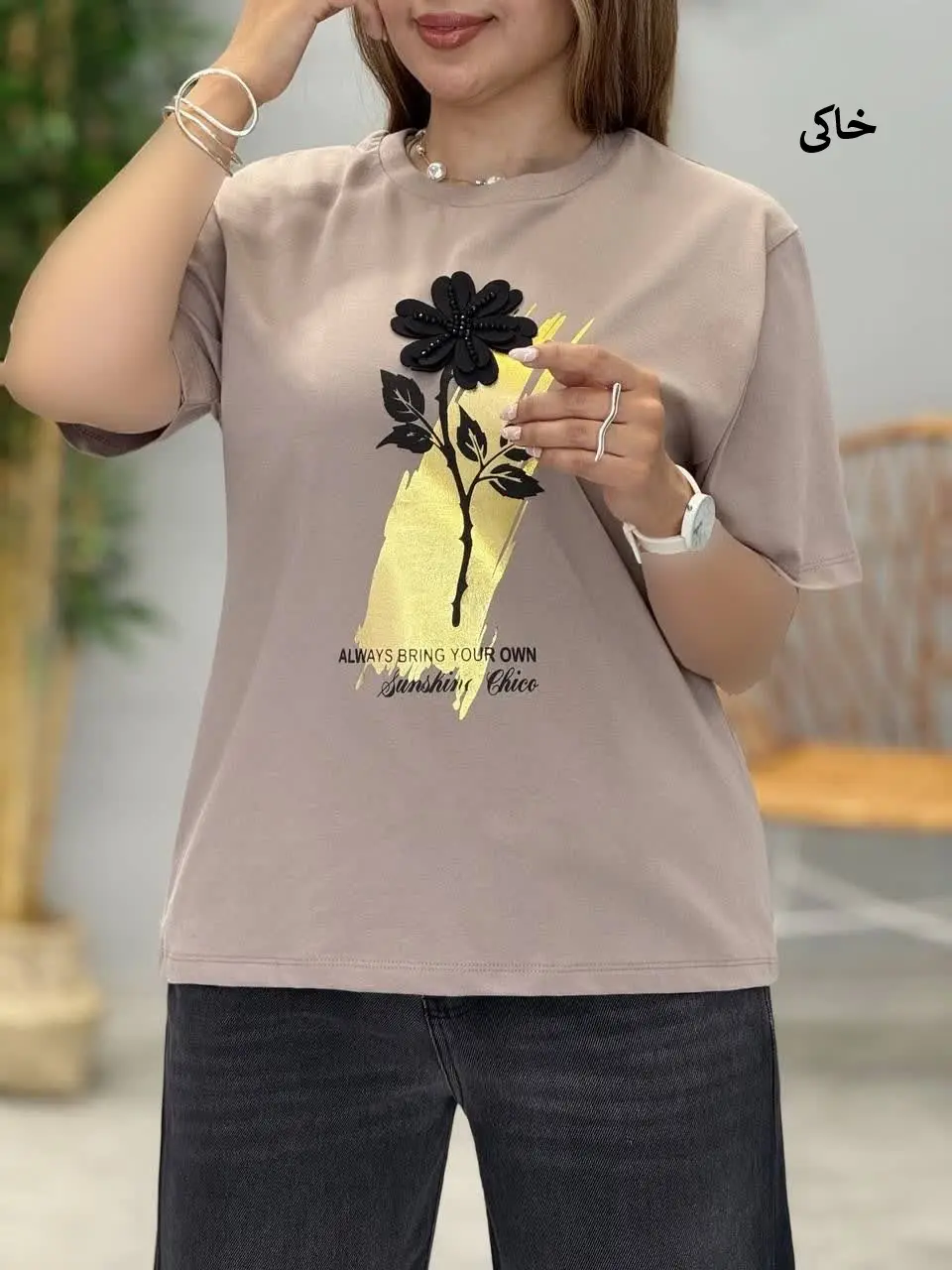 3418-تیشرت گل کد 453